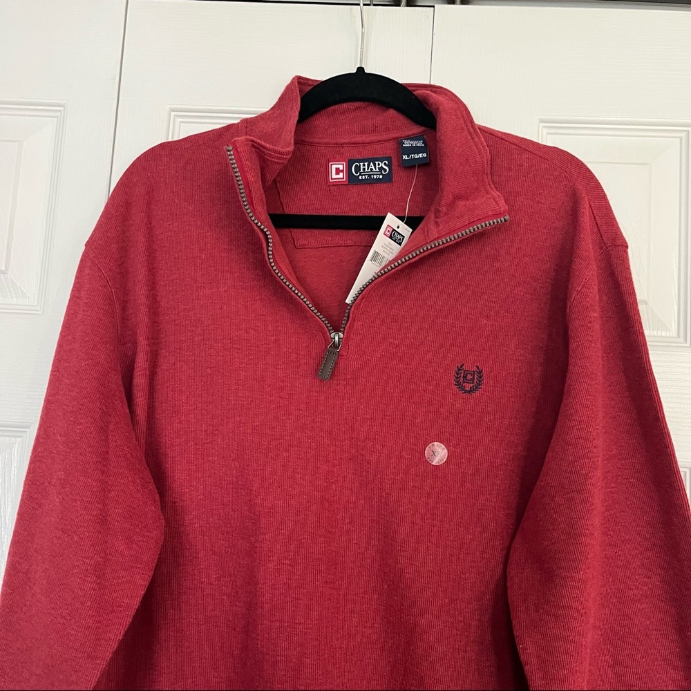 NWT Chaps Ralph Lauren Men’s Long Sleeve 1/4 ZIP Sweater - Picture 3 of 6